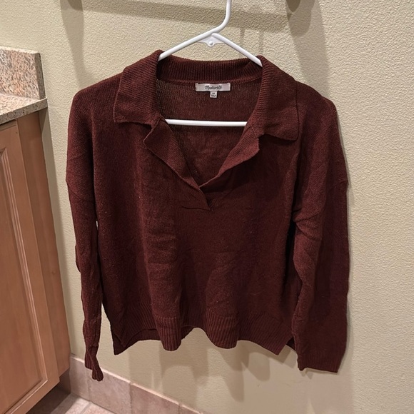 Madewell woman's wool brown/maroon sweater - Picture 2 of 8